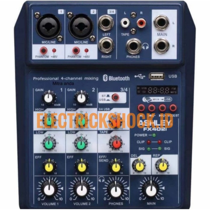 Jual Mixer ASHLEY FX 402i Original 4 Channel Bluetooth Shopee Indonesia