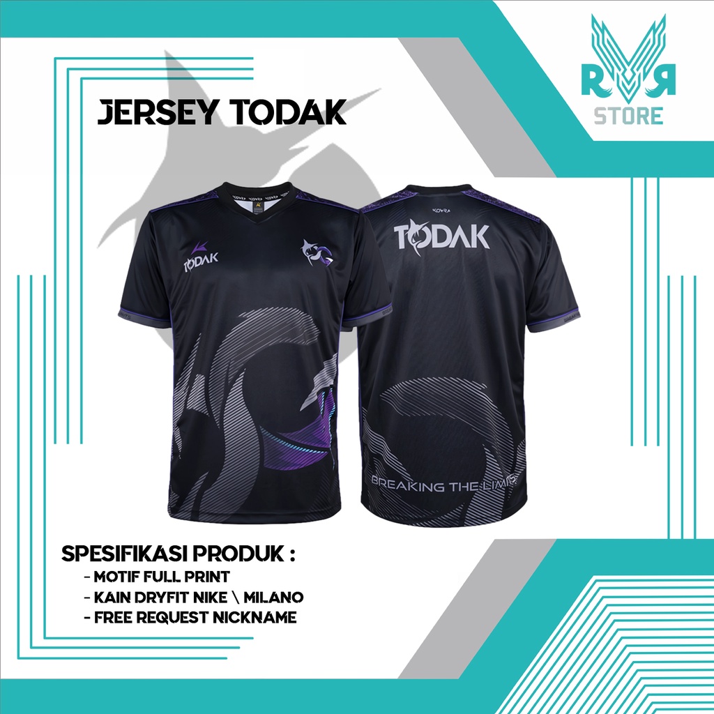 Jual JERSEY KAOS BAJU GAMING TEAM Todak 2021 TERBARU GAME FREEFIRE AOV