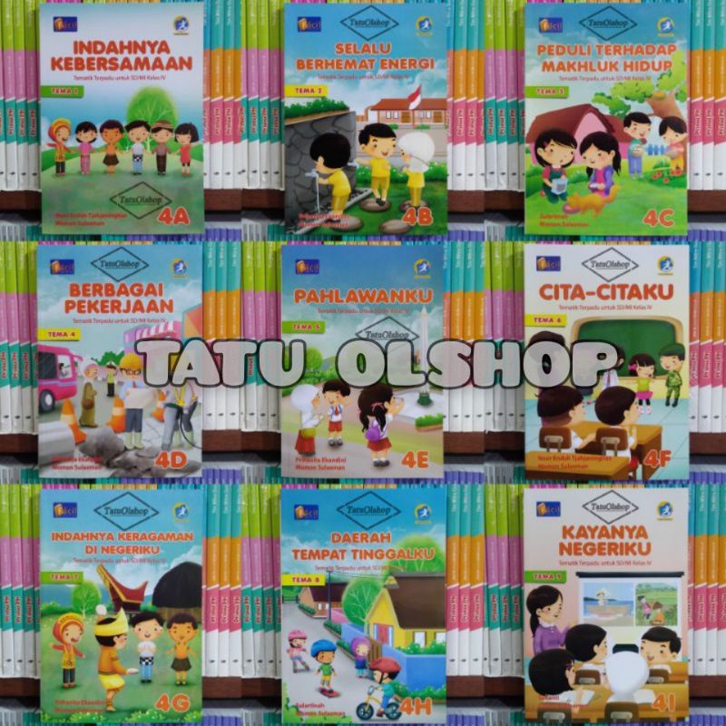 Jual Buku Tematik Terpadu SD MI Kelas 4 Jilid 4a 4b 4c 4d 4e 4f 4g 4h