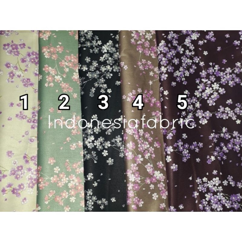 Jual Kain Bahan 0 5 Meteran Katun Jepang Tokai Senko Motif Sakura