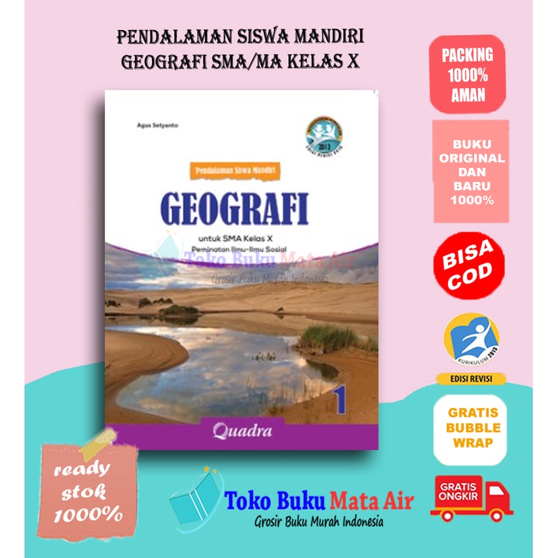 Jual BEST SELLER ORIGINAL PENDALAMAN SISWA MANDIRI GEOGRAFI JL 1 SMA MA