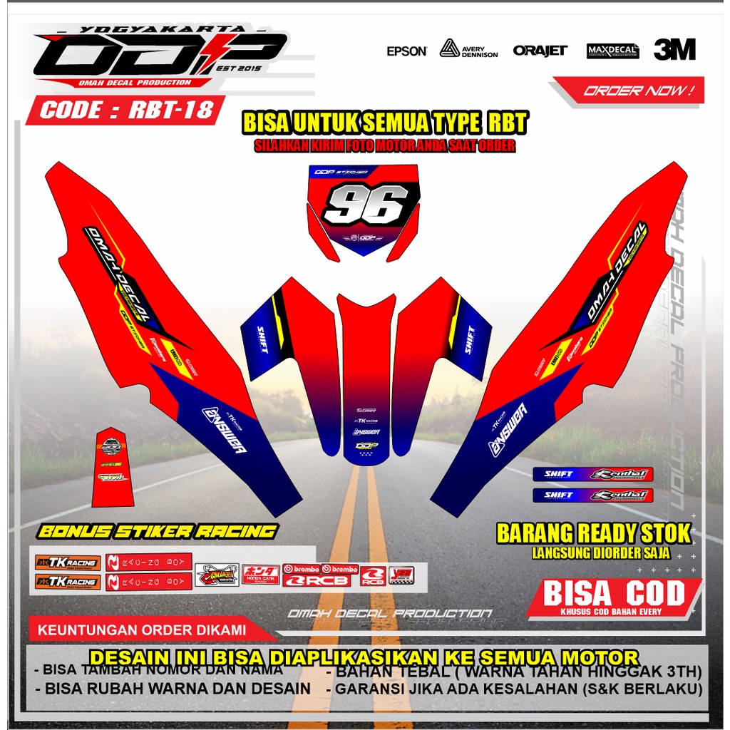 Jual Decal Rbt Body Jupiter Yamaha Vega New Full Body Dekal Sticker