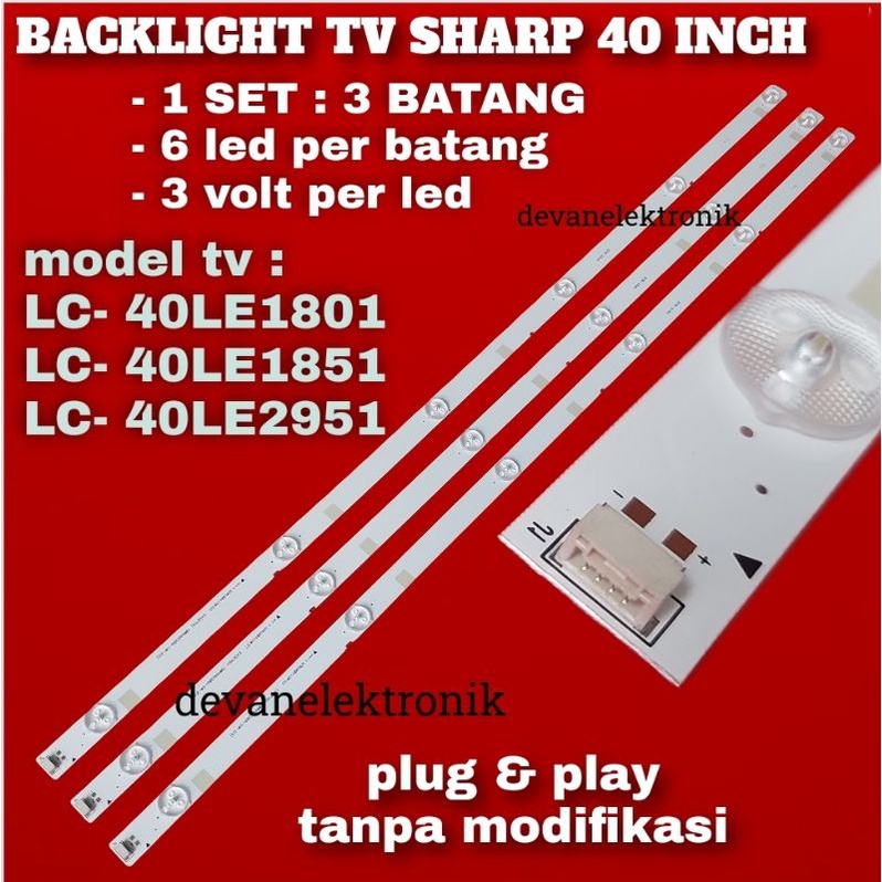 Jual Backlight Tv Sharp Le I Backlight Sharp Lc Le Lampu