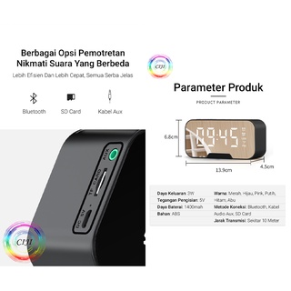 Jual Ciji Speaker Bluetooth Wireless Multifungsi Alarm Clock