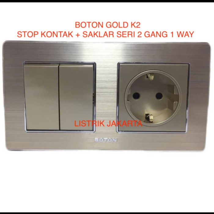 Jual Kusus Hari Ini Boton Gold Stop Kontak Saklar Lampu Seri Gang