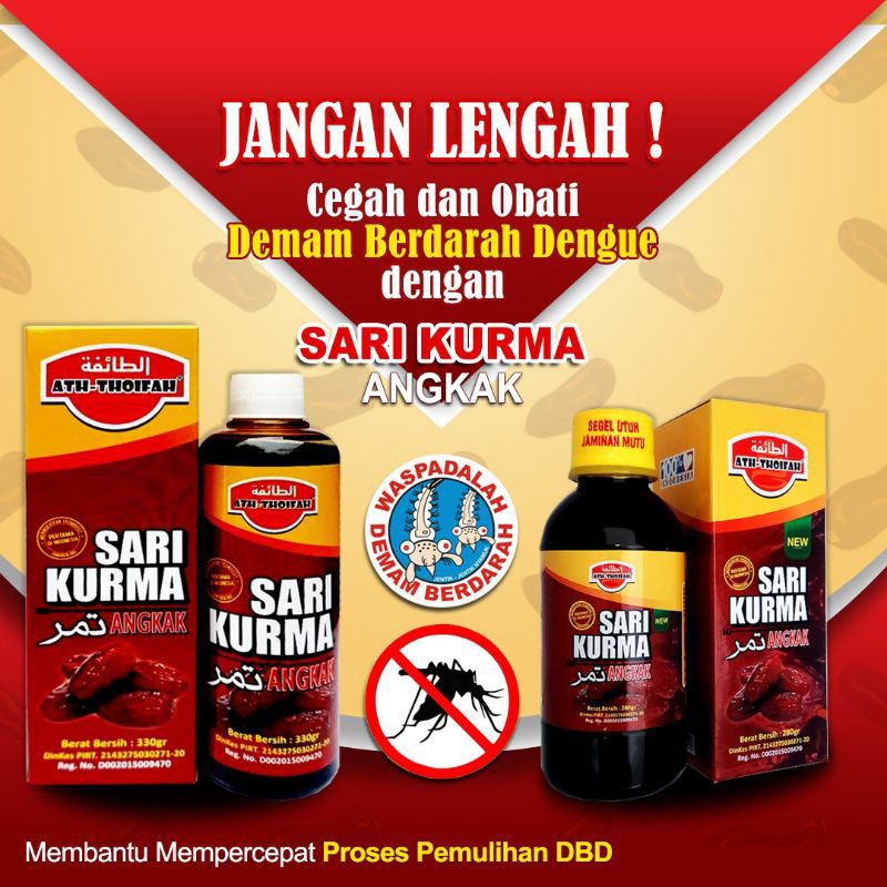 Jual Sari Kurma Angkak New Ath Thoifah 330 Gr Meningkatkan Trombosit