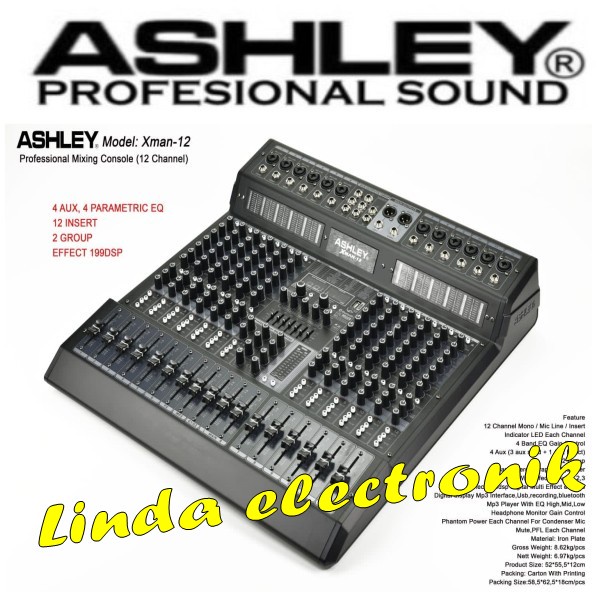 Jual Mixer Ashley Xman 12 12 Channel Original Ashley Xman12 Shopee