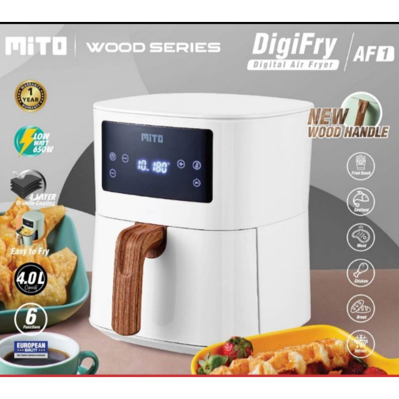 Jual Mito Digifry Af Wood Series Air Fryer Liter Low Watt Watt