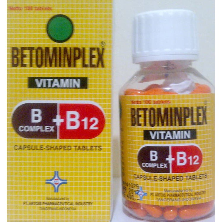 Jual BETOMINPLEX VITAMIN B COMPLEX PLUS B12 ARTO ISI 100 TABS Shopee