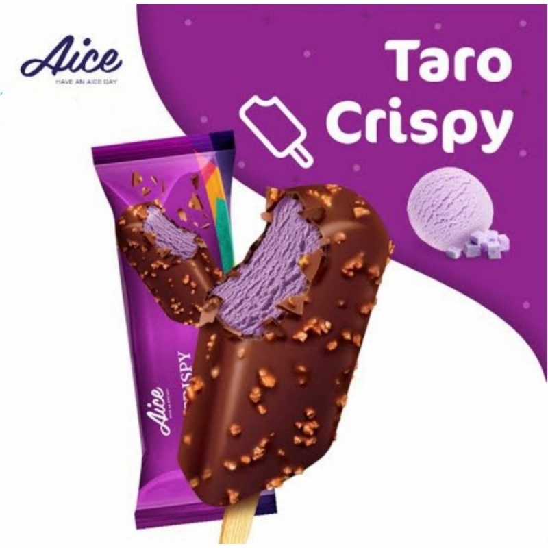 Jual Aice Ice Cream Taro Crispy Isi 20 Pcs Shopee Indonesia