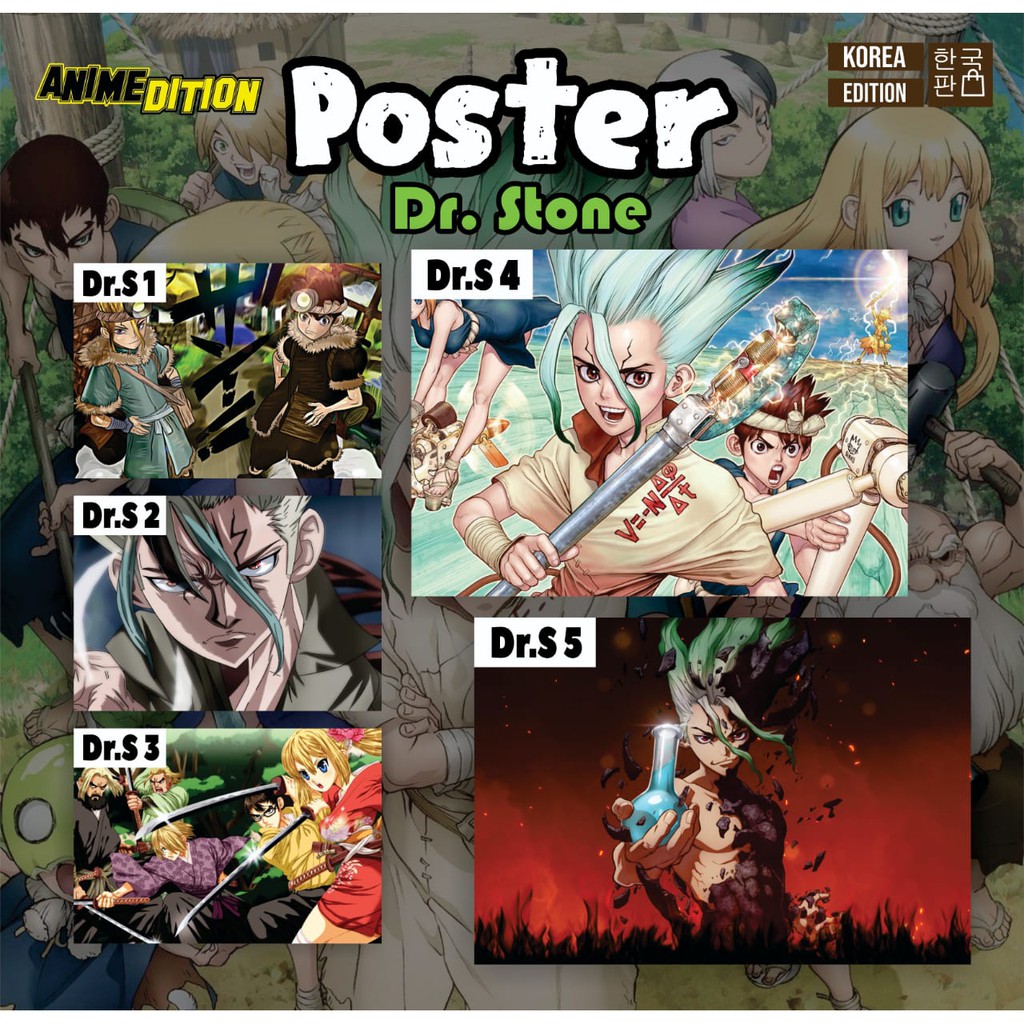 Jual Poster Dr Stone Senkuu Chrome Kohaku Ooki Taiju Suika Kaseki