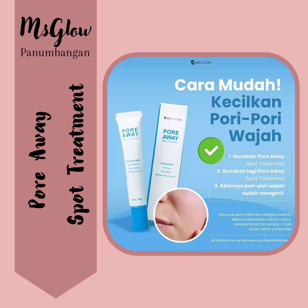 Jual Ms Glow Pore Away Utk Mengecilkan Pori Pori Dan Bopeng Shopee