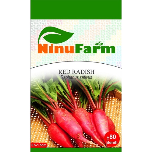 Jual Benih Bibit Buah Lobak Daikon Merah Red Arrow Radish Ninufarm 80