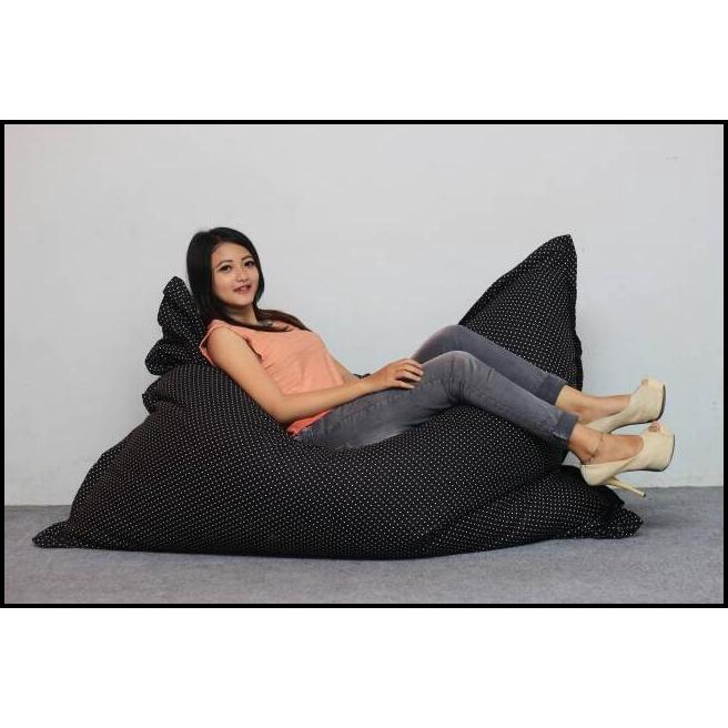 Jual Beanbag Square Bahn Kanvas Bean Bag Kursi Santai Cover Only