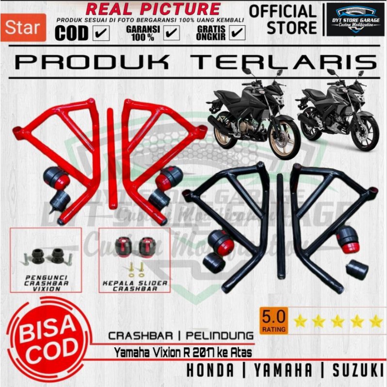 Jual Tubular Crashbar Yamaha Vixion R New Ke Atas Pelindung Bodi