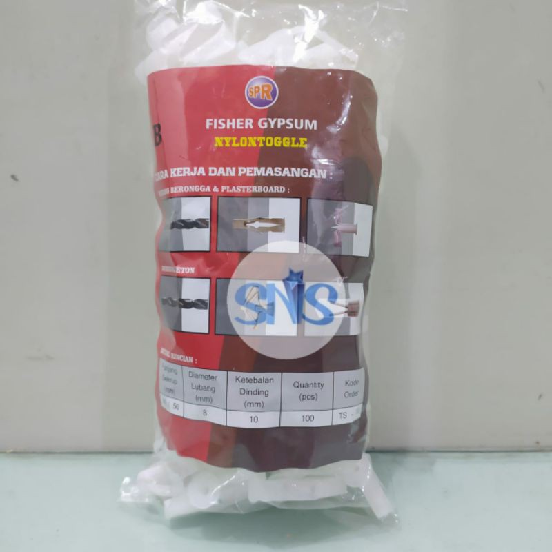 Jual Fisher Gypsum Viser Gysum Fiser Gipsum Nylon Toggle Shopee