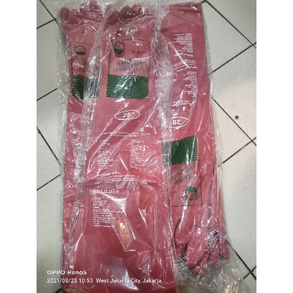 Jual Sarung Tangan Karet 28 Rubber Chemical Sarung Tangan Karet