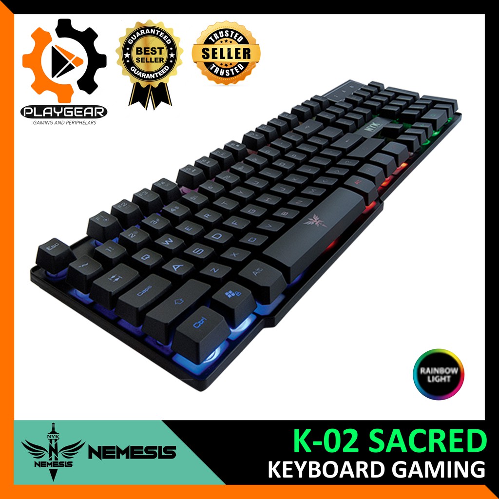 Jual KEYBOARD GAMING FULL SIZE NYK NEMESIS K02 SACRED ORIGINAL Shopee