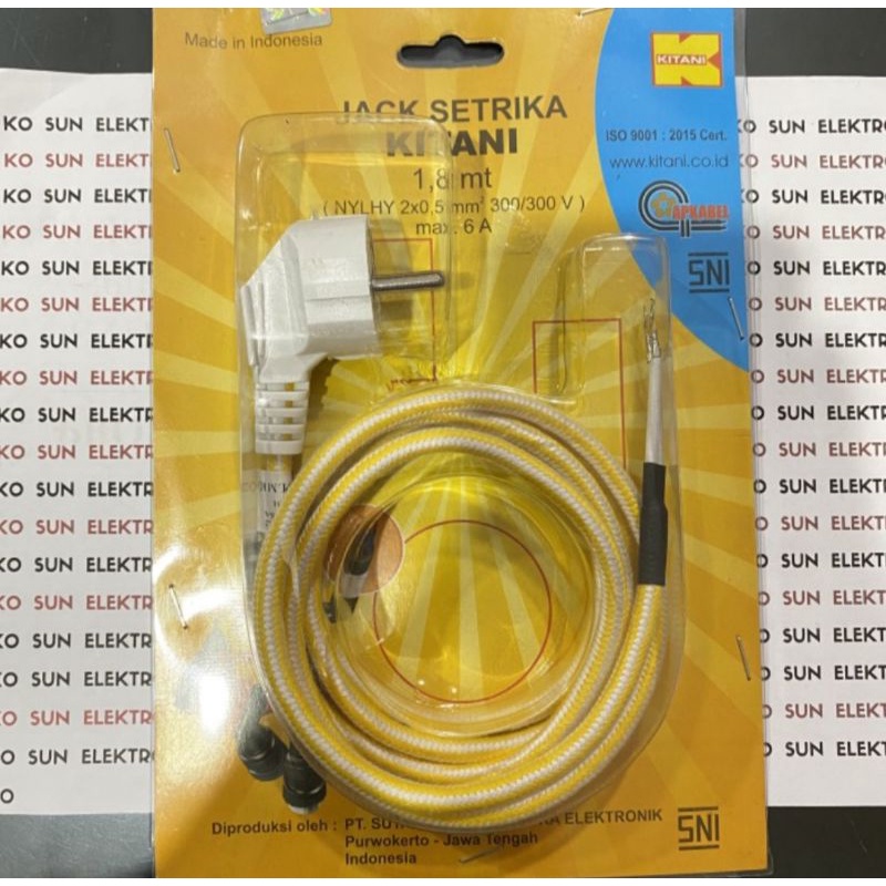 Jual Kabel Setrika Jek Setrika Kabel Kitani Panjang Meter Shopee