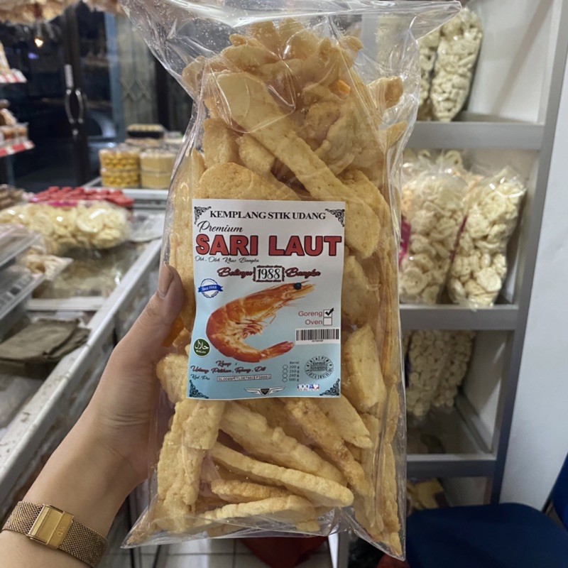 Jual Kemplang Bangka Goreng Stick Udang Cap Sari Laut Snack Bangka