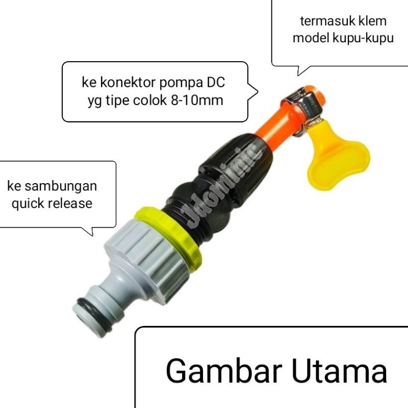 Jual Konektor Pompa Dc V Polos Colok Quick Release Connector