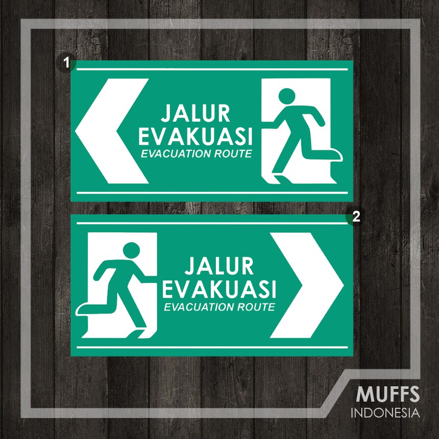 Jual Sticker Stiker K Sign Tempel Jalur Evakuasi Evacuation Route