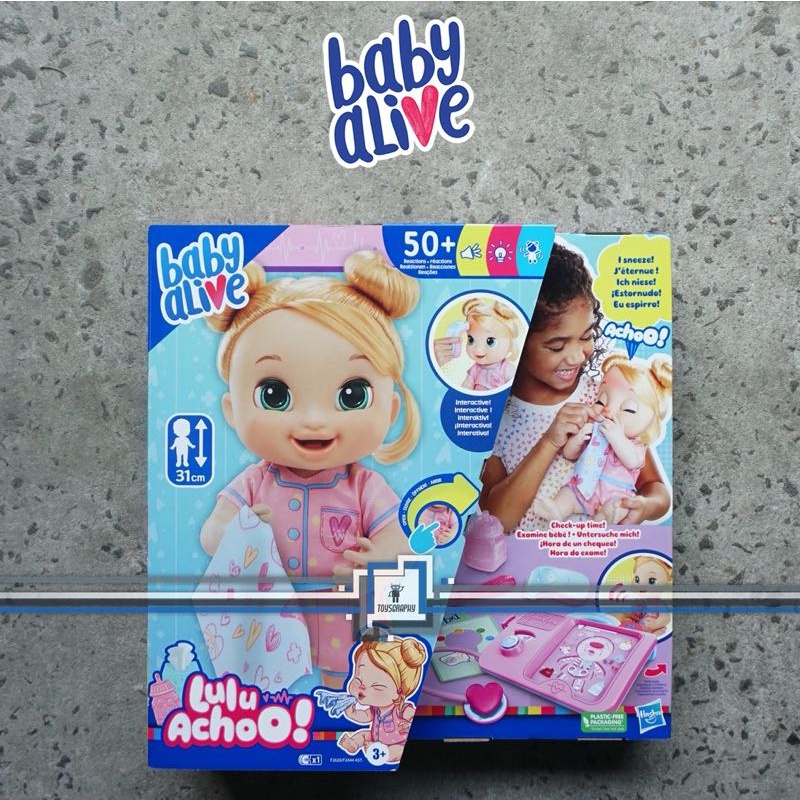 Jual Baby Alive LULU ACHOO Interactive Doll Blonde Hair Bisa Sakit