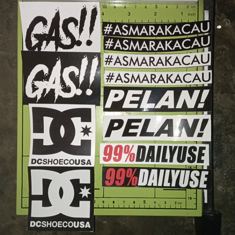 Jual Sticker Bijian Stiker Gas Pelan DCSHOECOUSA ASMARAKACAU DLL