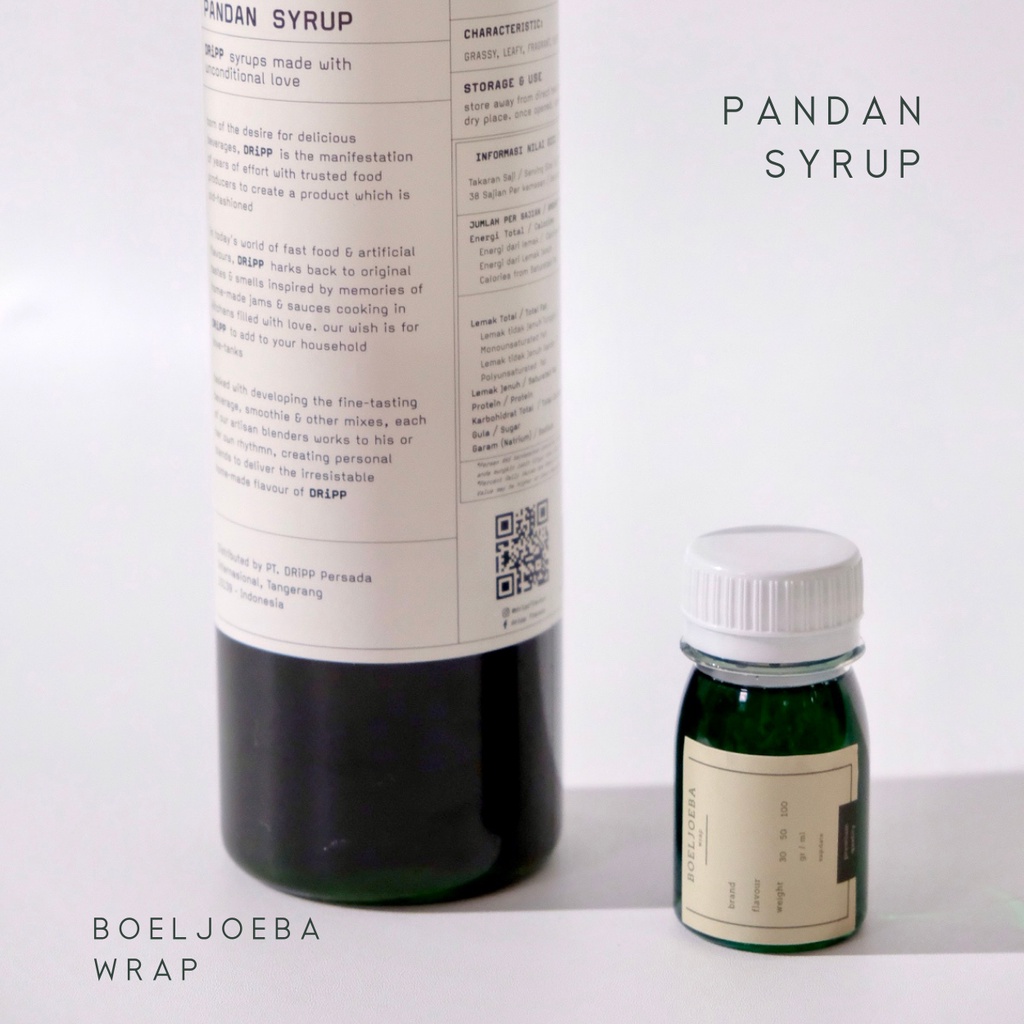 Jual DRiPP Pandan Syrup Repack 30 50 100 G Shopee Indonesia