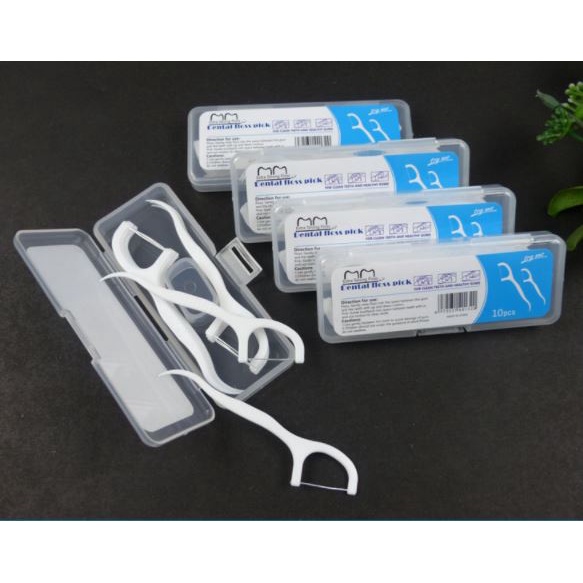 Jual AOS Dental Floss Isi 10pc Kemasan Box Benang Tusuk Gigi High