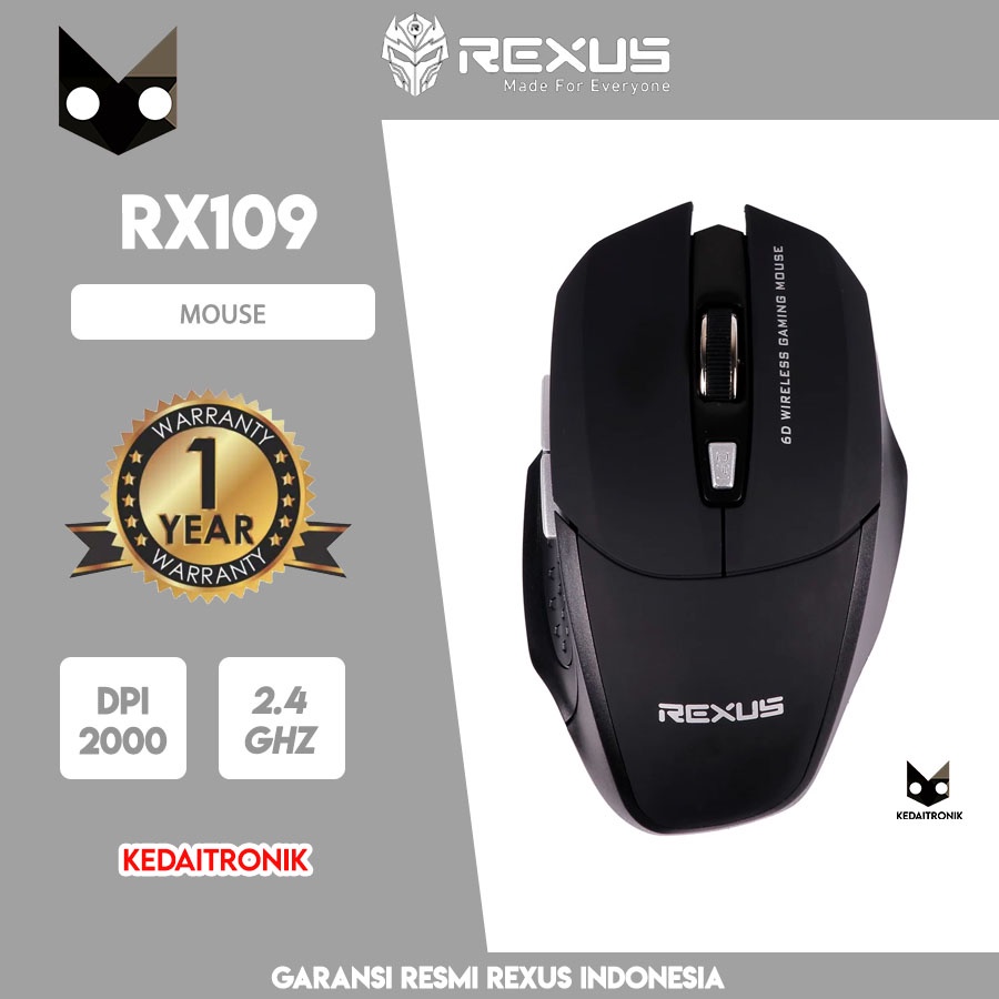 Jual Rexus Mouse Rx Wireless Xierra Profesional Gaming Series Design