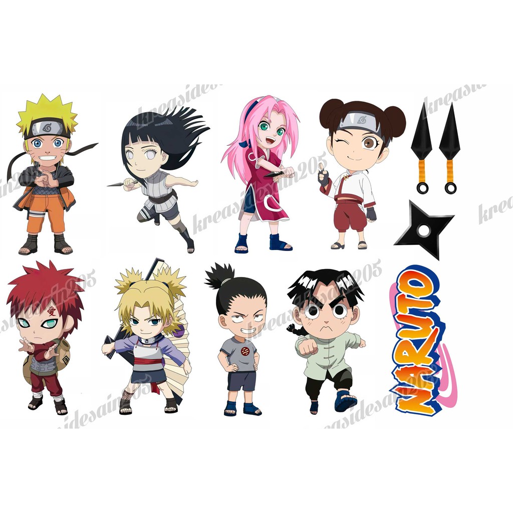 Jual Stiker Anime Naruto Stiker Laptop Stiker Chibi Stiker A5