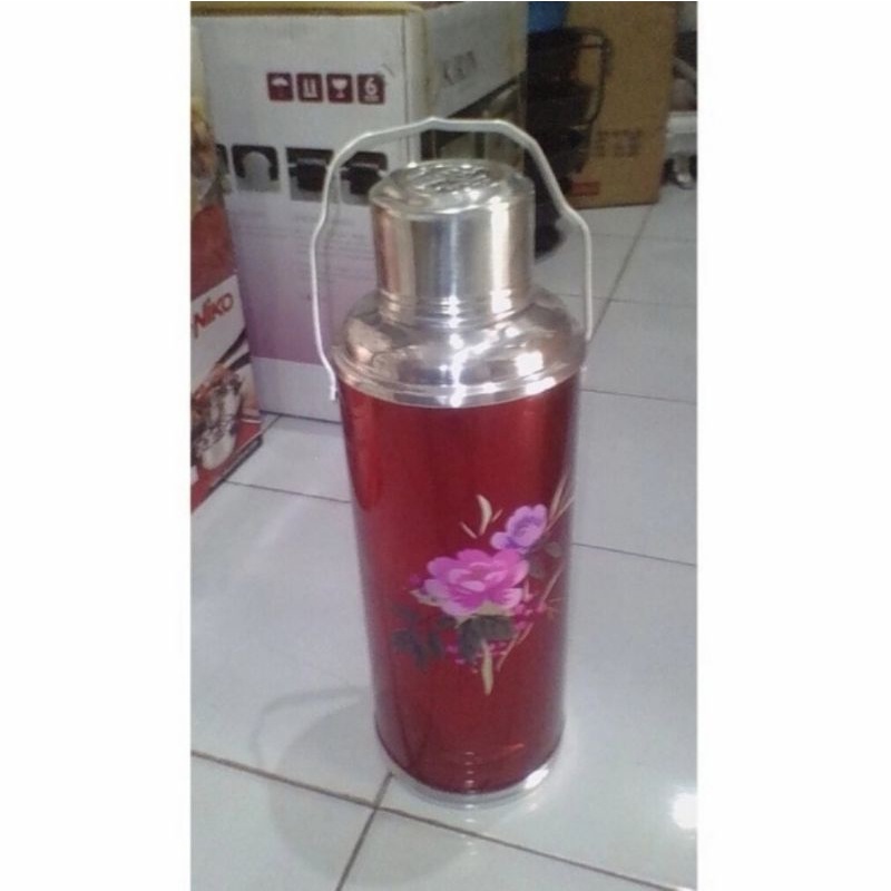 Jual Termos Kaca Air Panas RRT Model Lama Thermos Kopi Jamu Kaleng 2