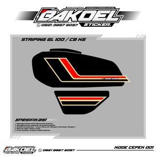 Jual STRIPING GL 100 MODEL K5 DESAIN BARU STRIPING GL 100 CUSTOM