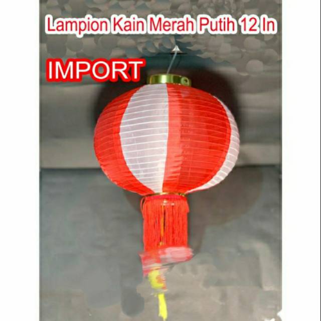 Jual Lampion Kain Merah Putih Agustusan Aksesoris Dekorasi Agustus