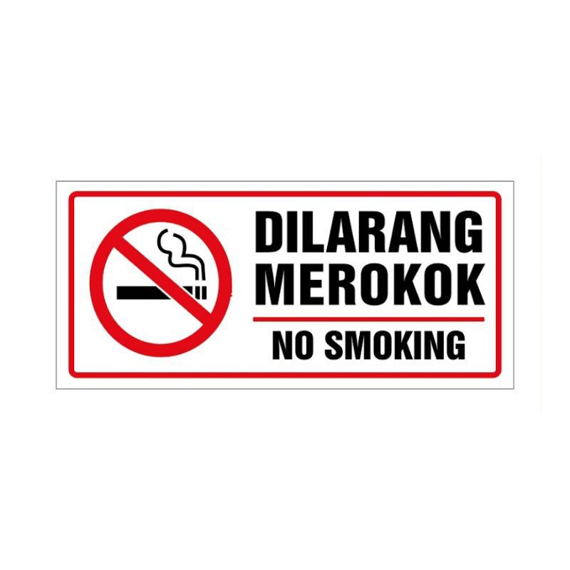 Jual Stiker Dilarang Merokok Stiker Tulisan Dilarang Merokok Stiker No