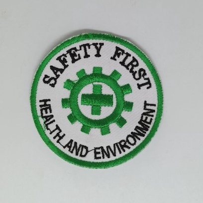 Jual Bordir Logo Safety First Bulat Bordir Embroidery Logo