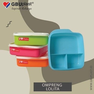 Jual GBU Plast Lolita Kotak Makan 3 Sekat Tempat Bekal BPA Free Food