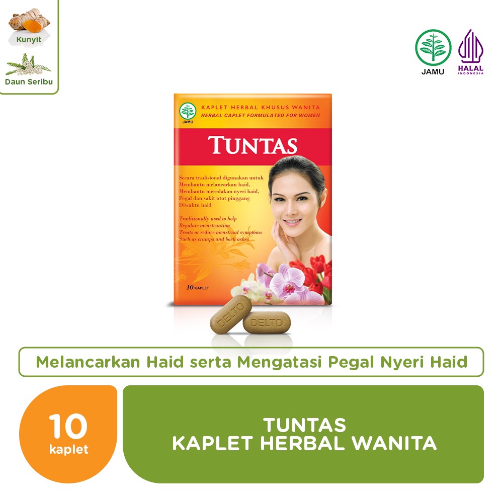 Jual Pil Tuntas Kaplet Kaplet Herbal Pereda Nyeri Haid Shopee