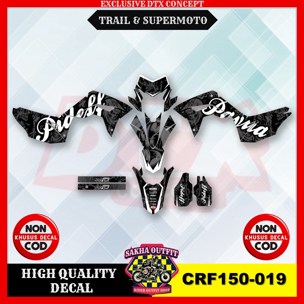 Jual Decal CRF Decal CRF 150 L Full Body Stiker Motor Trail Stiker