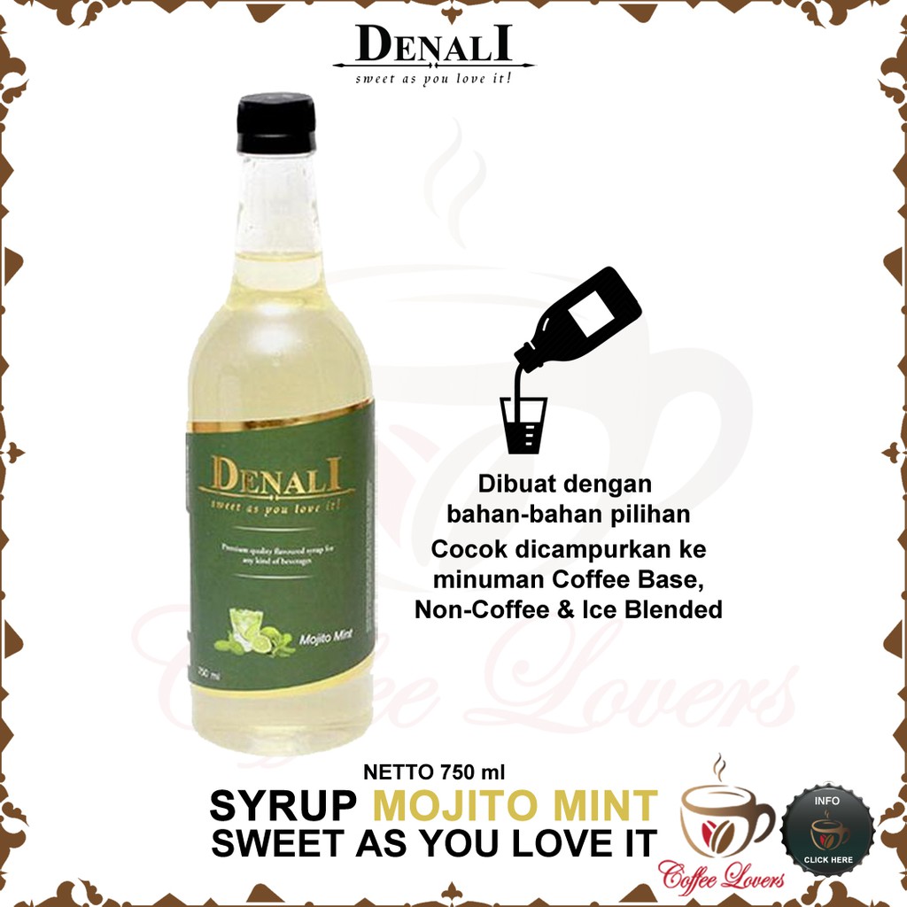 Jual Denali Syrup Sirup Denali Rasa Mojito Mint Ml Shopee Indonesia