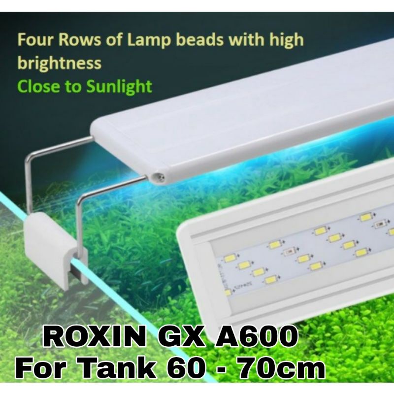 Jual LAMPU GANTUNG LED AQUARIUM ROXIN GX A600 Biru Putih For Tank 60