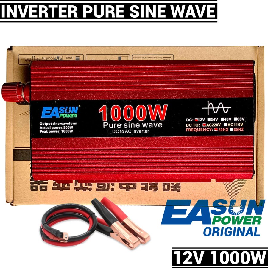 Jual Inverter Pure Sine Wave 1000 Watt 12 Volt PSW1000 SINUS MURNI