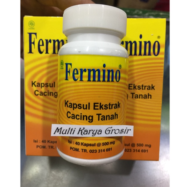 Jual Fermino Kapsul Ekstrak Cacing Tanah 40 Kapsul Obat Tifus Indonesia