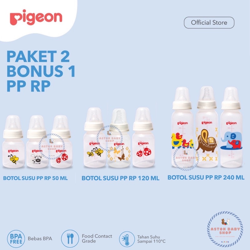 Jual Pigeon Botol RP PP 50 Ml 120 Ml 240 Ml Paket Satuan Pigeon