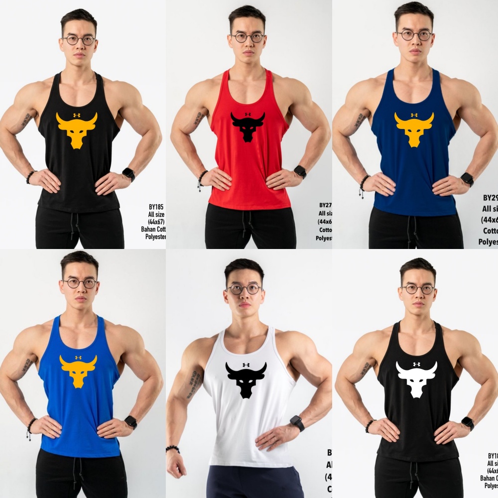 Jual SINGLET GYM PRIA PAKAIAN OLAHRAGA PRIA FITNESS DRIFIT MUSCLEFIT