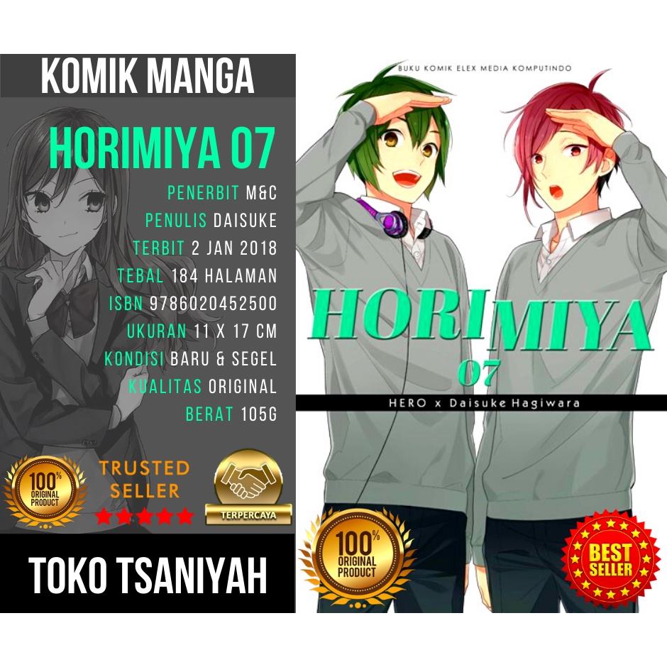 Jual Buku Komik Horimiya Daisuke Hagiwara Komik Romance Romantis