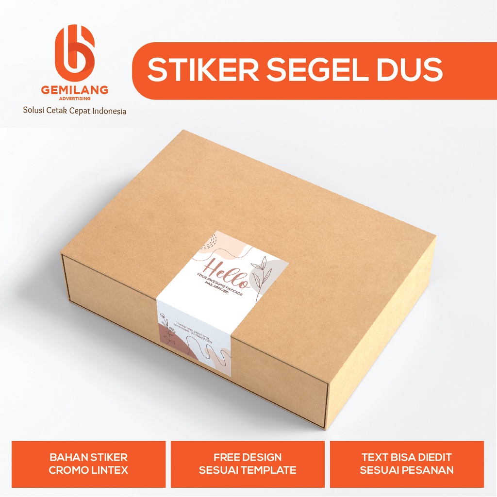 Jual Sticker Label Makanan Stiker Segel Box Packaging Hampers Custom