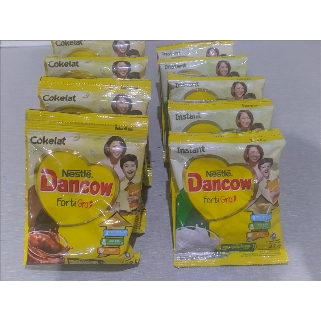 Jual Susu Bubuk Dancow Putih Coklat Sachet Renceng Indonesia