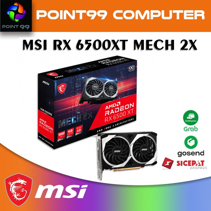 Jual VGA MSI RADEON RX 6500XT MECH 2X 4G OC RX 6500 XT 4GB Shopee